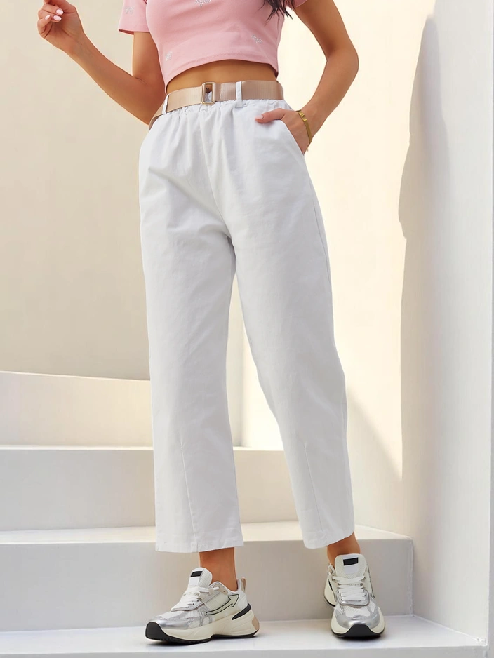Royalfashion Памучни прави дамски панталони