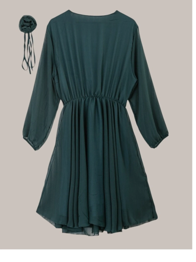 Royalfashion Класическа дамска рокля до коляно