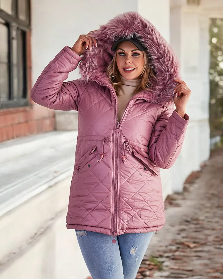 Royalfashion Дамско ватирано яке в розово