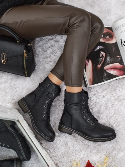 Дамски боти Ravonna от еко кожа с връзки