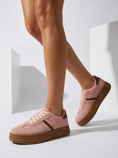 Дамски сникърси Flora Розови Екологични Спортни за Лятото