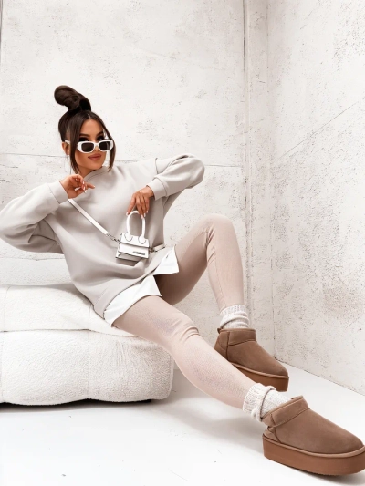 Royalfashion Памучна дамска блуза с качулка и сваляемо дъно