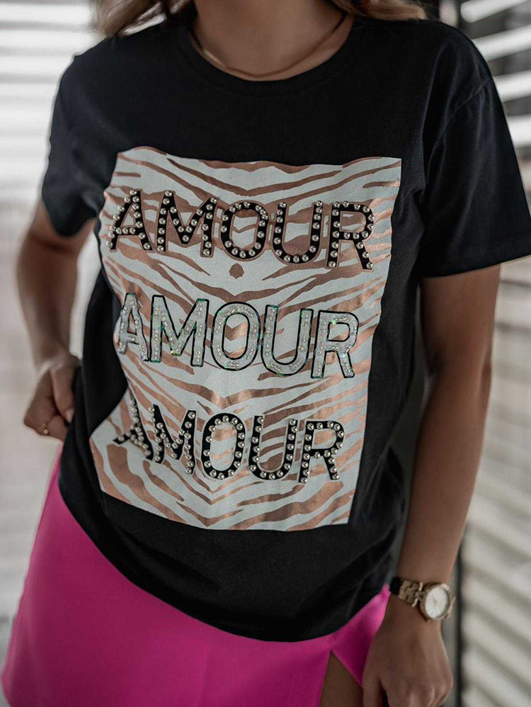 Royalfashion Дамска блуза с декоративен принт