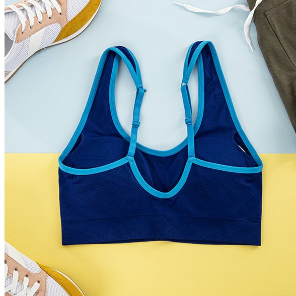 Kobaltowy damski sportowy biustonosz - Bielizna
