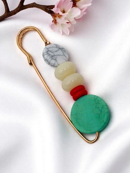 Декоративна дамска брошка с скъпоценни камъни Gem Bloom