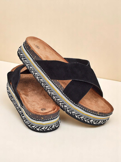 Royalfashion Дамски чехли на равна подметка Solea Deco