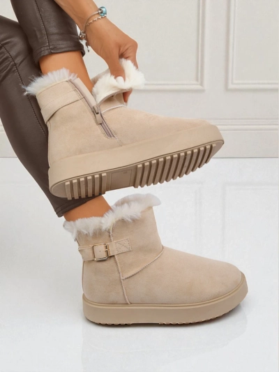 Royalfashion Къси дамски боти тип сноубутс Aurelia Classico