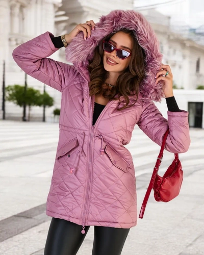 Royalfashion Дамско ватирано яке в розово