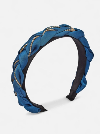 Royalfashion Лента за коса с плитка, украсена с цирконии