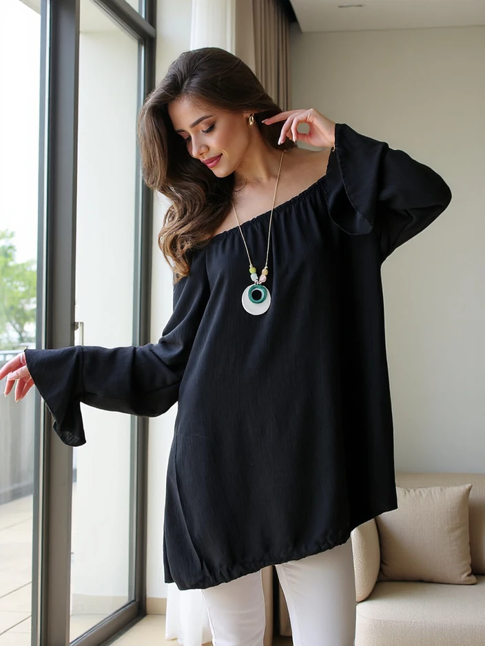 Блуза Royalfashion за жени а'ла Испанска с волани