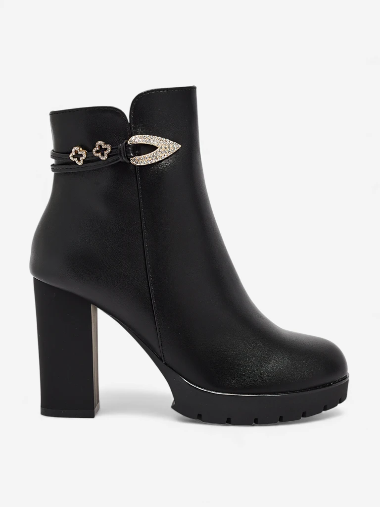 Дамски боти от еко кожа на ток Sylvar