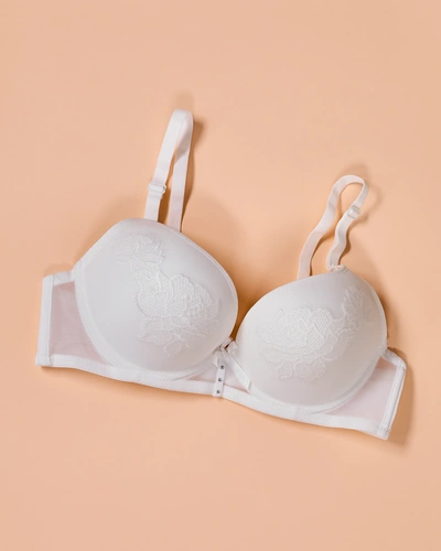 Royalfashion Дамски сутиен с подплънки и дантела