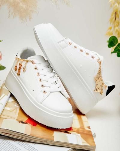 Royalfashion Дамски спортни маратонки с украса от гонеми