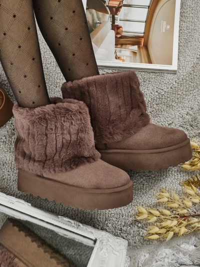 Дамски ботуши тип снегоходки с пухкава подплата Irelle