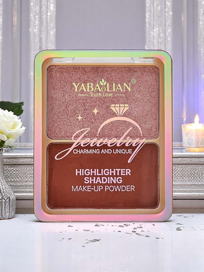 Хайлайтер и бронзант, пресовани в компактна опаковка за лице