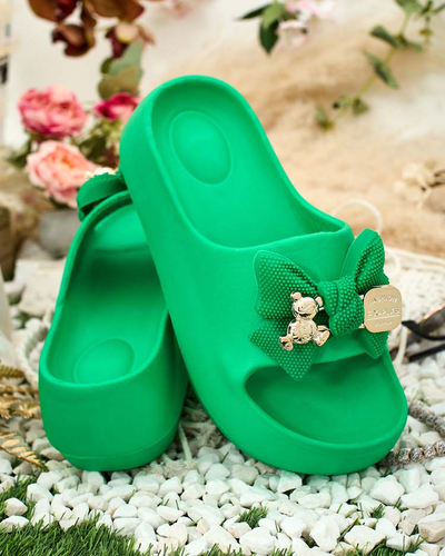 Royalfashion Дамски гумени джапанки с декоративна панделка Afeen