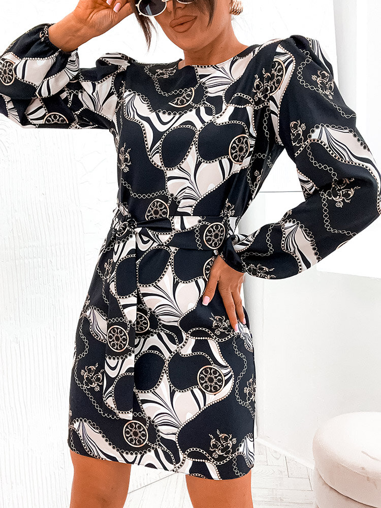 Royalfashion дамска рокля с декоративен принт