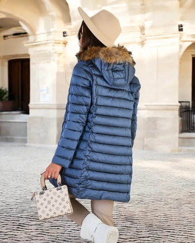 Дамско стегнато зимно яке на Royalfashion