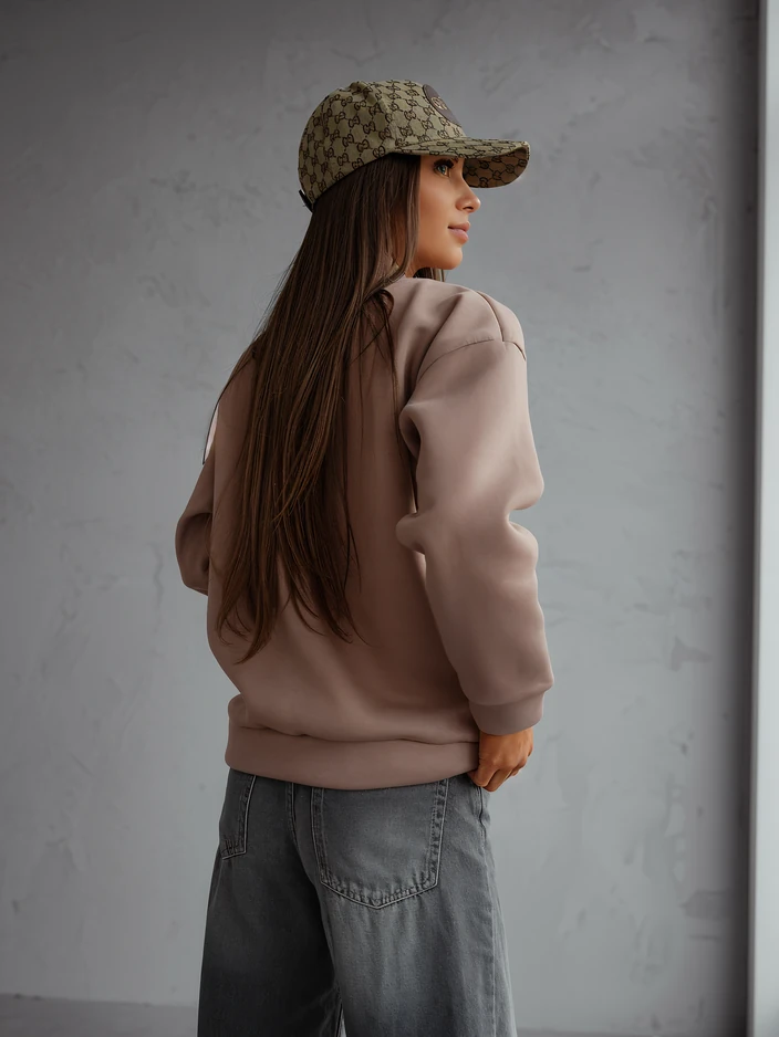 Royalfashion Зипов суитшърт с бомбер кройка