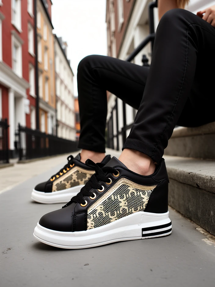 Royalfashion Женски спортни обувки с скрита платформа Jesioo