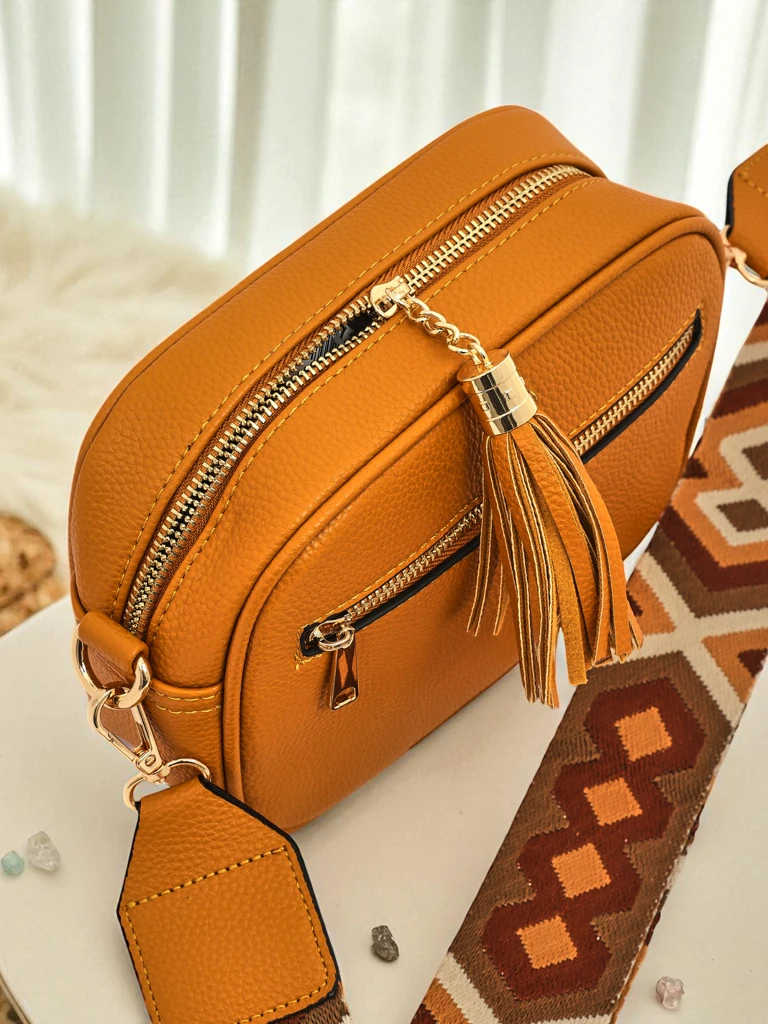 Royalfashion Малка дамска чанта от еко кожа с цветна каишка Kovi Lace