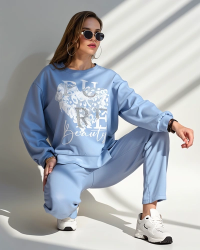 Royalfashion Жена вискозен комплект с десен