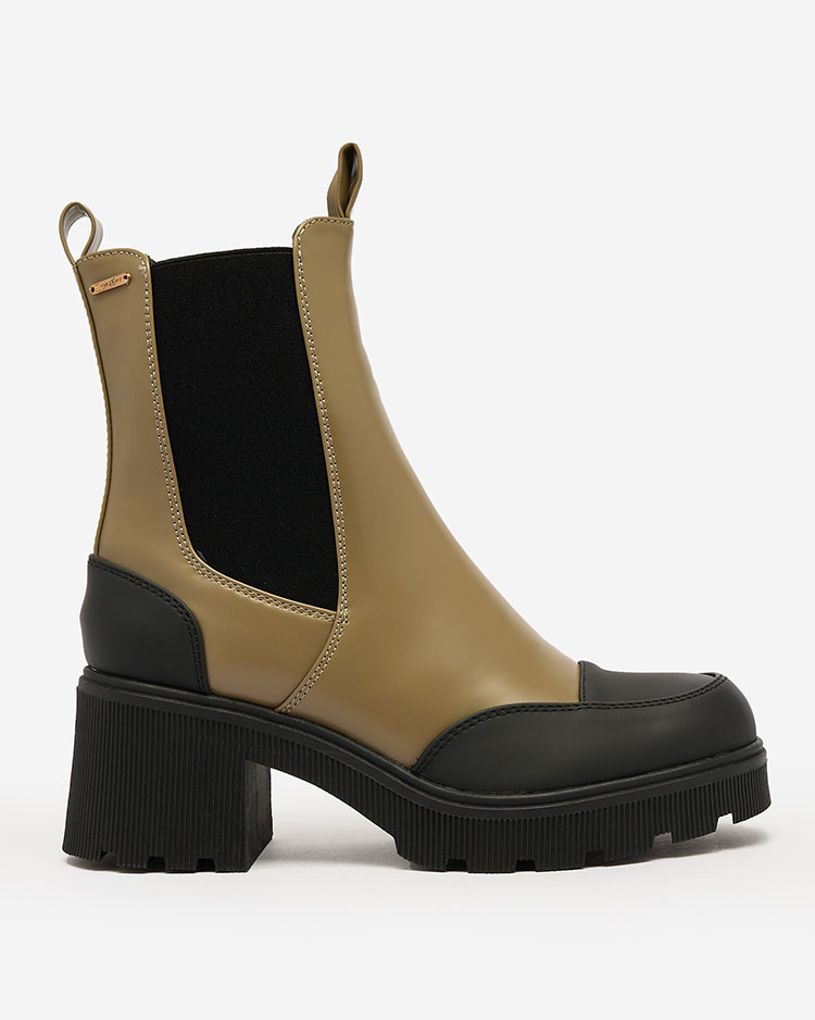 Royalfashion Зелени и черни дамски ботуши Woylosy