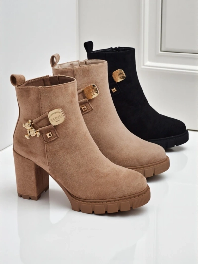 Дамски боти от еко велур на ток Bearr