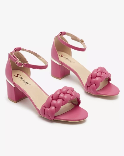 Фуксия дамски сандали с коланче Маринела - Обувки