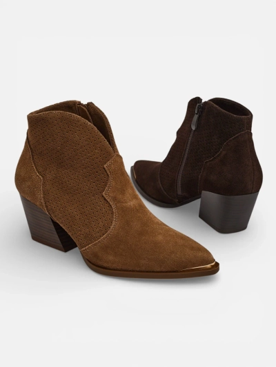 Дамски боти в стил каубойки от естествена кожа Nilof