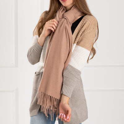 Różowy szalik damski- Akcesoria