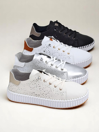 Royalfashion Дамски ажурни сникърси Luna Lace