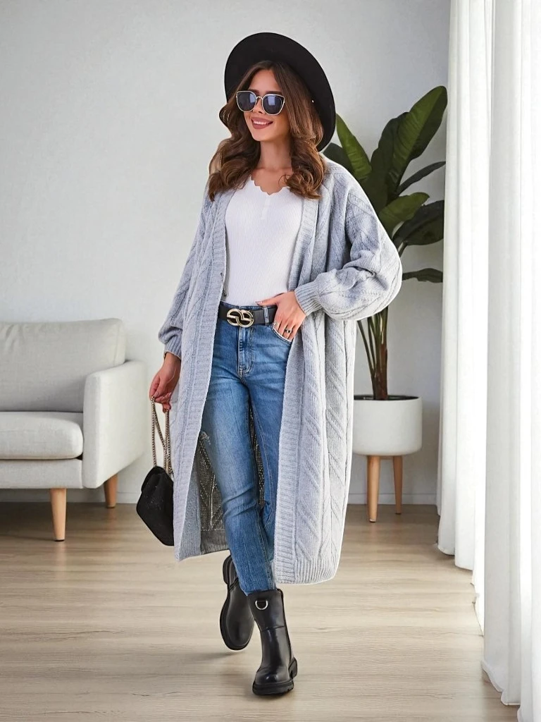 Royalfashion Дамски плетен пуловер