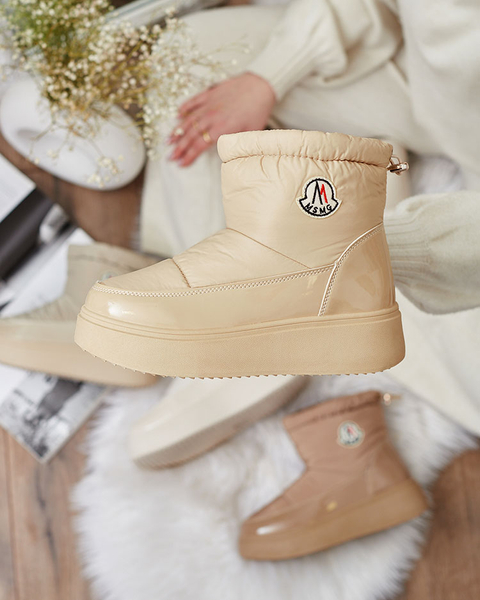 Royalfashion Дамски ботуши за сняг в бежов цвят Ademra