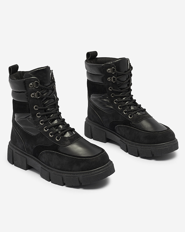 Черни дамски изолирани ботуши Kasemi- Footwear