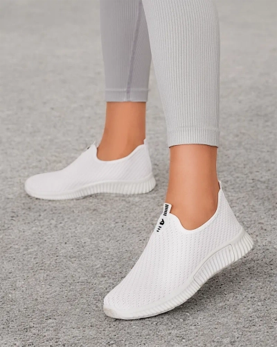 Białe damskie buty sportowe slip-on Palomena - Obuwie