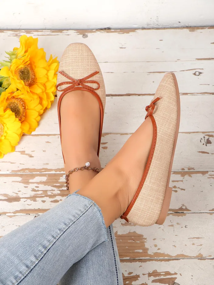 Royalfashion Дамски балерини с блестящи елементи и панделка Aramie