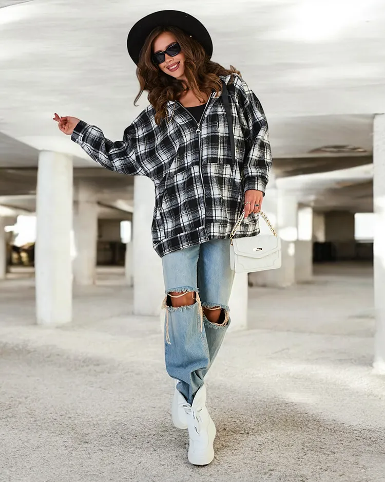 Royalfashion Дамско палто тип риза