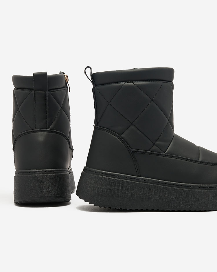 Royalfashion Черни дамски ботуши a'la snow boots Kacecica