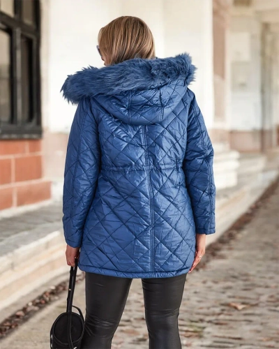 Royalfashion Дамско ватирано яке в синьо