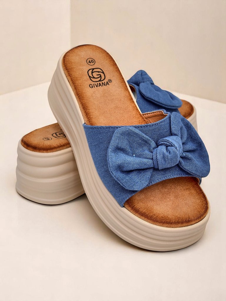 Royalfashion Дамски чехли на платформа Givan