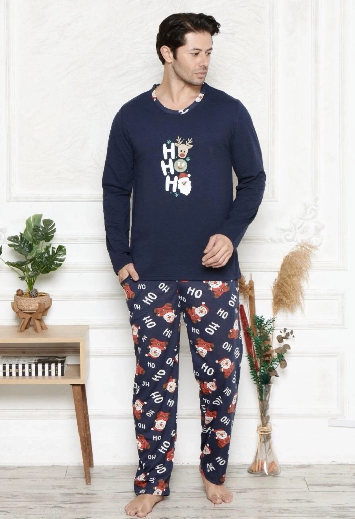 Royalfashion Коледни мъжки пижами 2 части