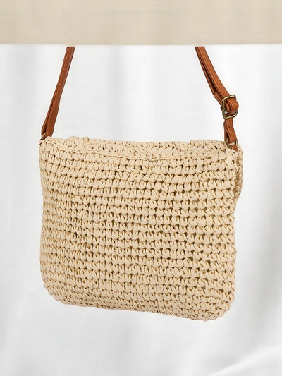 Royalfashion Малка сламена дамска чанта Sunny Stripes Mini