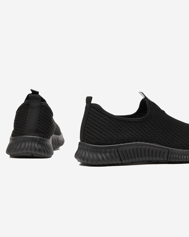 Czarne damskie buty sportowe slip-on Palomena - Obuwie