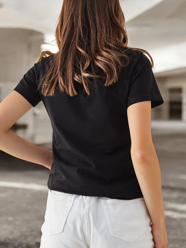 Royalfashion Дамска памучна тениска Заек Кажи Бъди истински