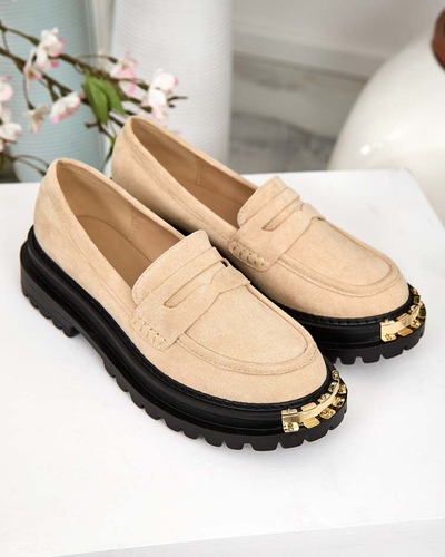 Мокасини Giulia Бежови от Еко Кожа