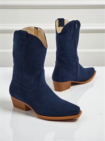 Дамски еко велурени каубойски ботуши SpireHush