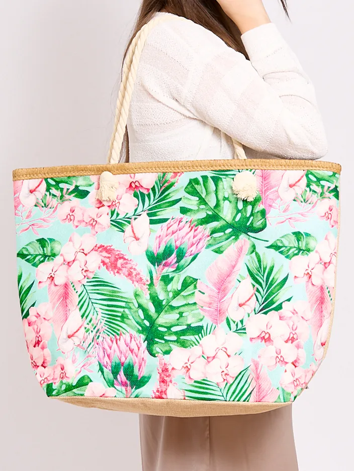 Royalfashion Голяма платнена чанта с принт