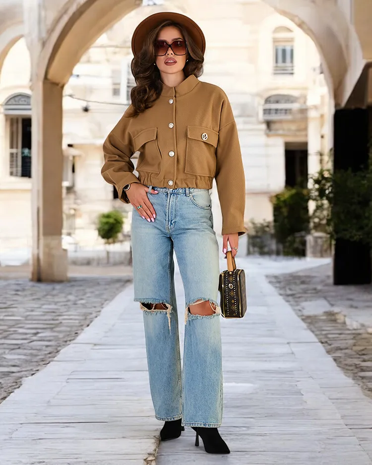 Royalfashion Дамско яке тип "бомбър"