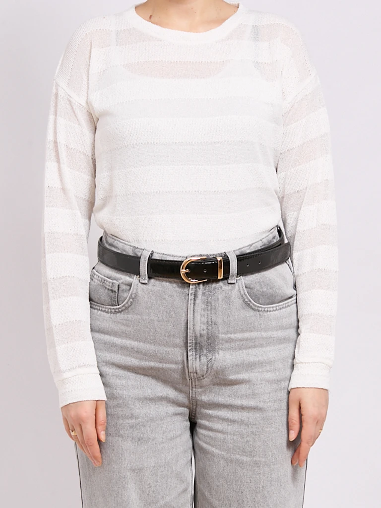 Лакиран дамски колан за панталони, ежедневен